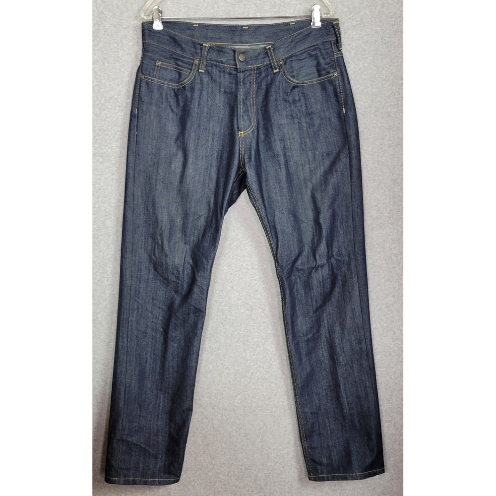 Carhartt WIP Texas Pant Mens 32x32 Indigo Raw Denim Straight Leg Jeans I014404
